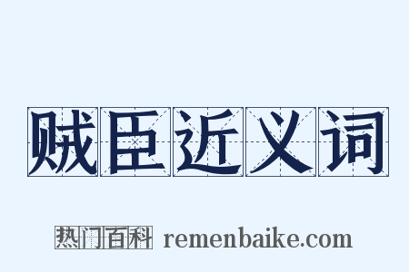 贼臣近义词是什么意思的图片